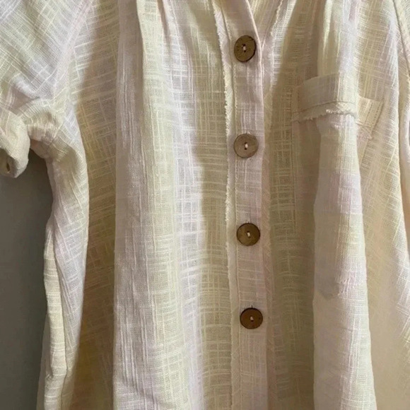 Free People We the Free Linen Button Down Top - Picture 6 of 15